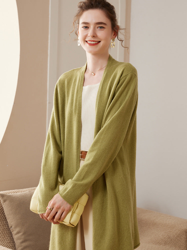 Ribbed knit mid-length cardigan, view 10