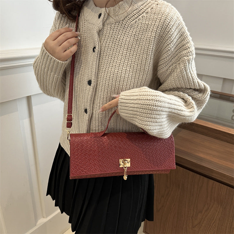 Minimalist Solid-Color Crossbody Bag, styled view 4