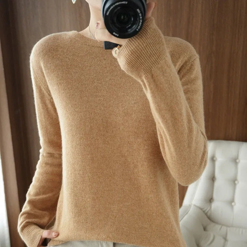 Fine Knit Crewneck in dusty pink, view 5