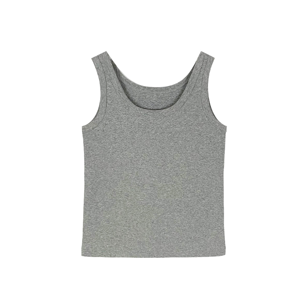 Basic Solid-Color Sleeveless Tank Top, styled view 3