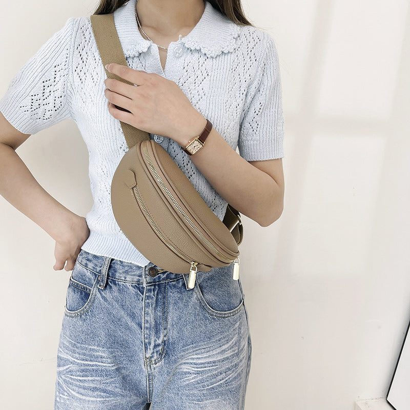 Minimalist curved shoulder bag, view 1